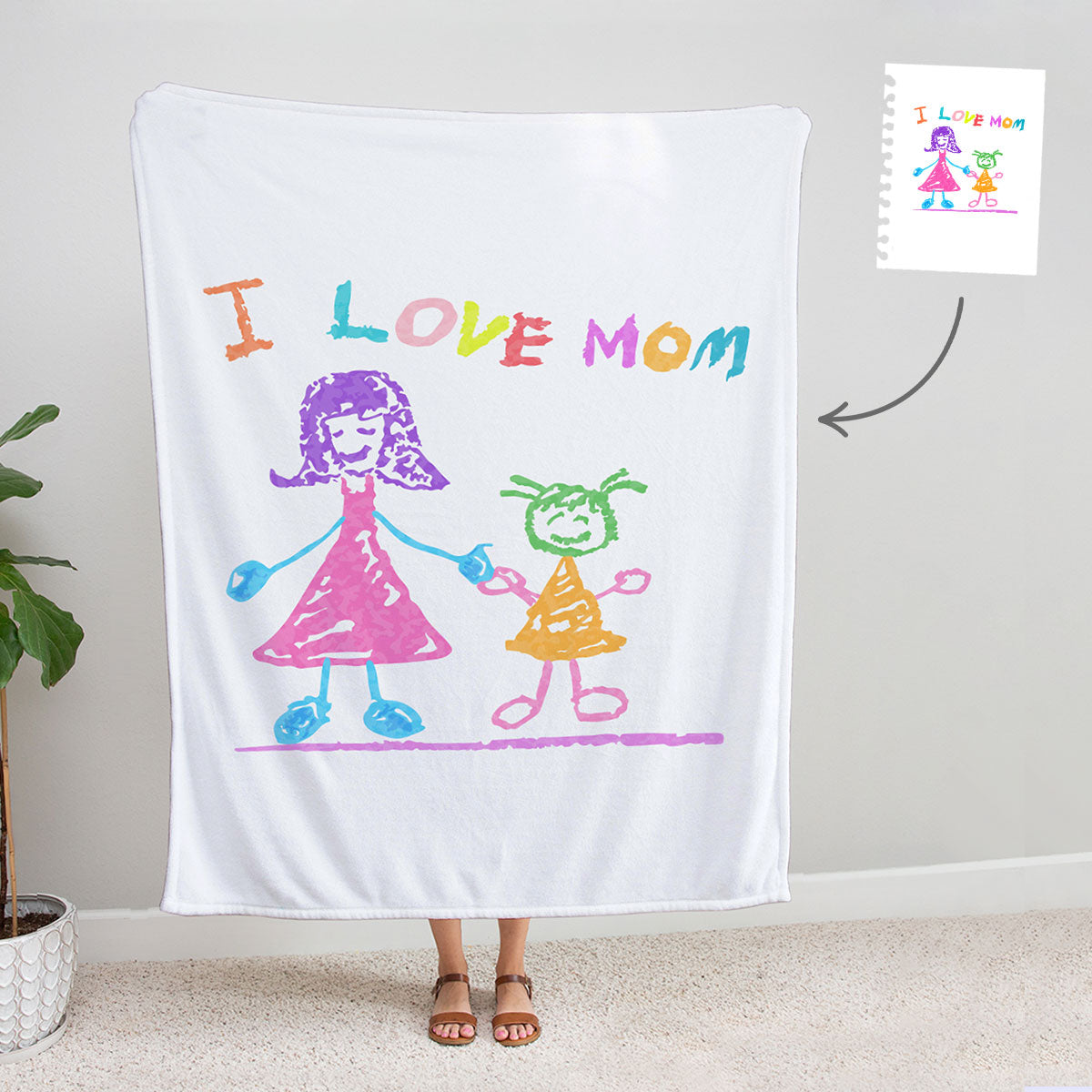 Custom Childs Drawing Blanket