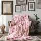 Coral Fleece Halloween Pink Pumpkin Ghost Blanket