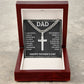 Personalized Steel Cross Necklace  for Father's Day