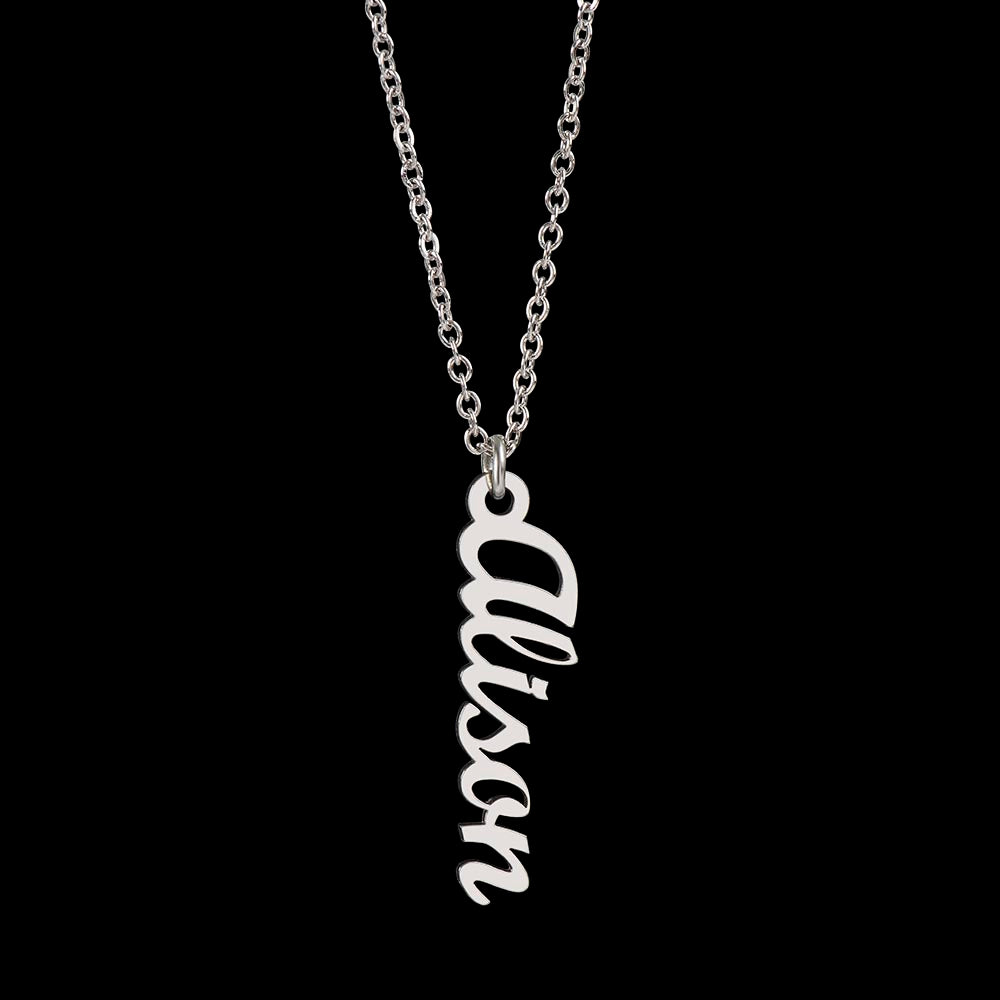 Custom Vertical Name Necklace