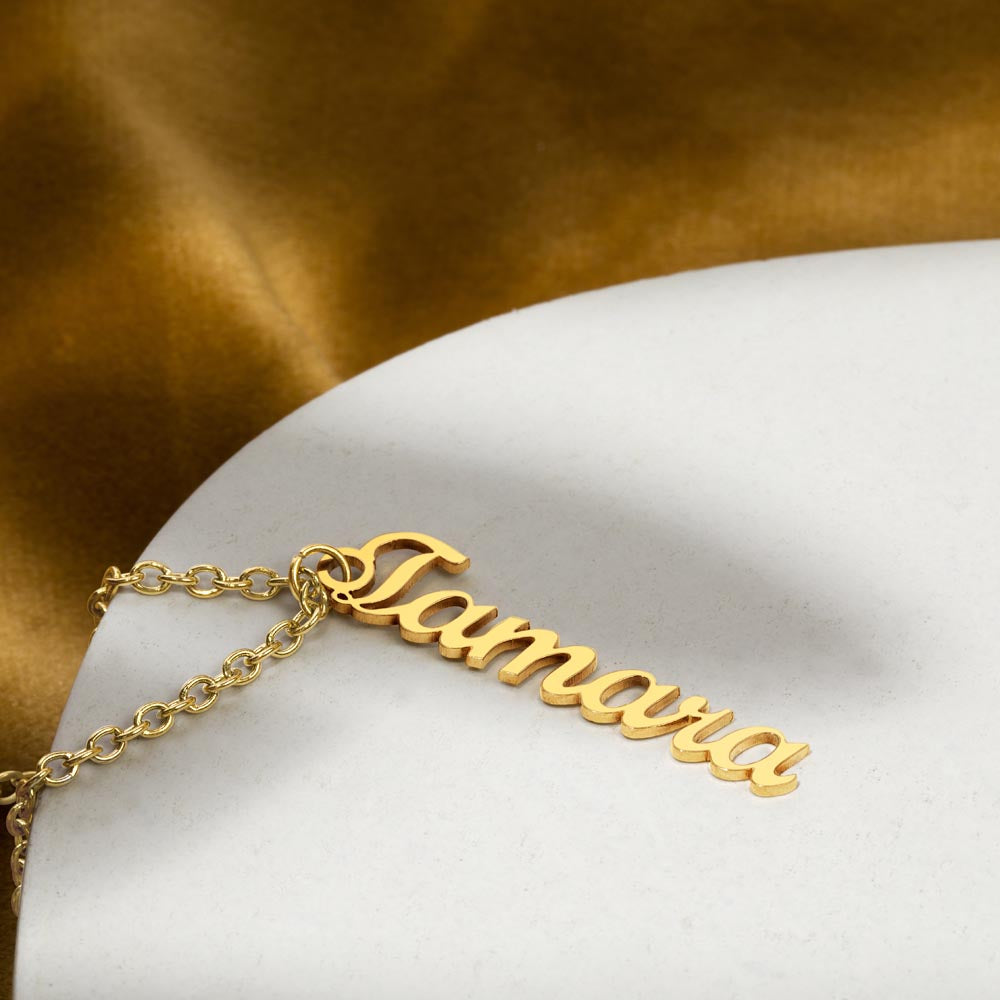 Custom Vertical Name Necklace