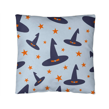 Halloween Hat Blue Pillow