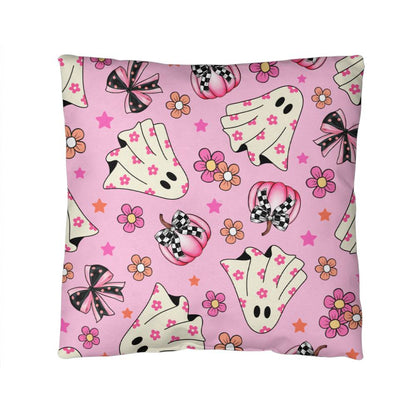 Halloween Pink Pumpkin Ghost Pillow