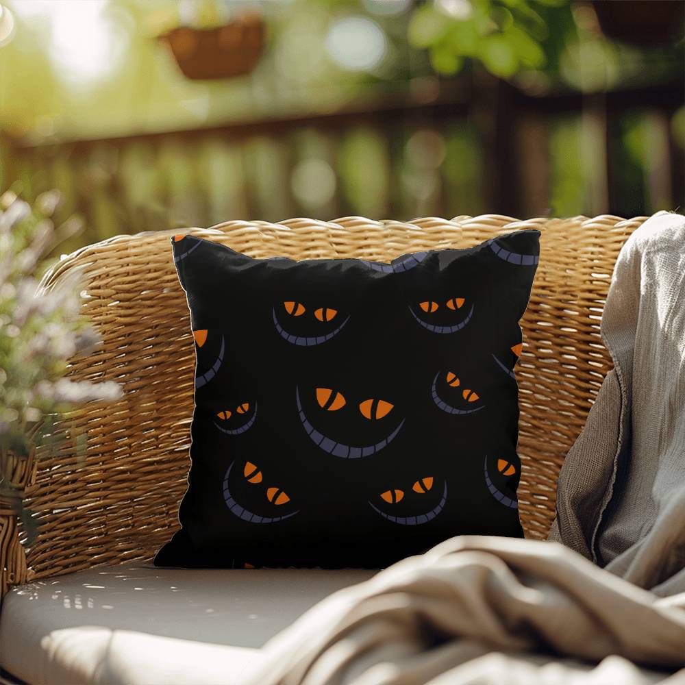 Halloween Pumpkin Smile in Dark Pillow