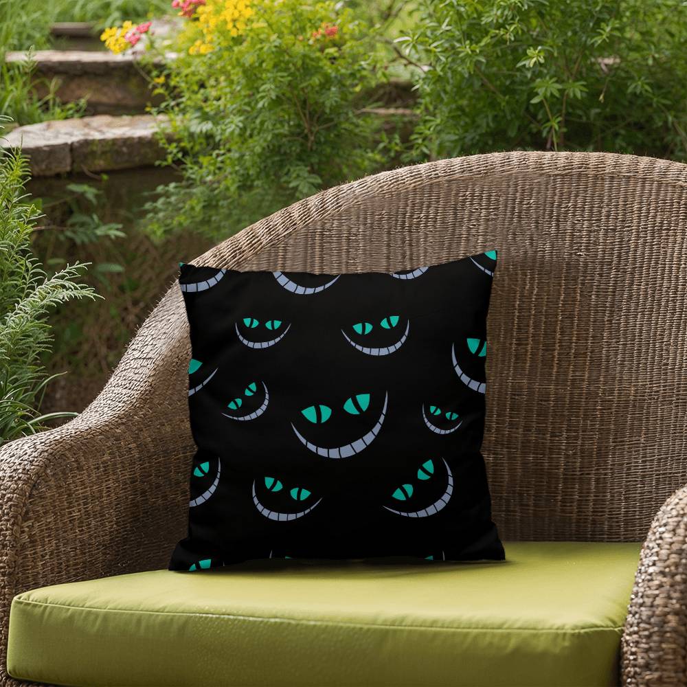 Halloween Pumpkin blue smile in Dark Pillow