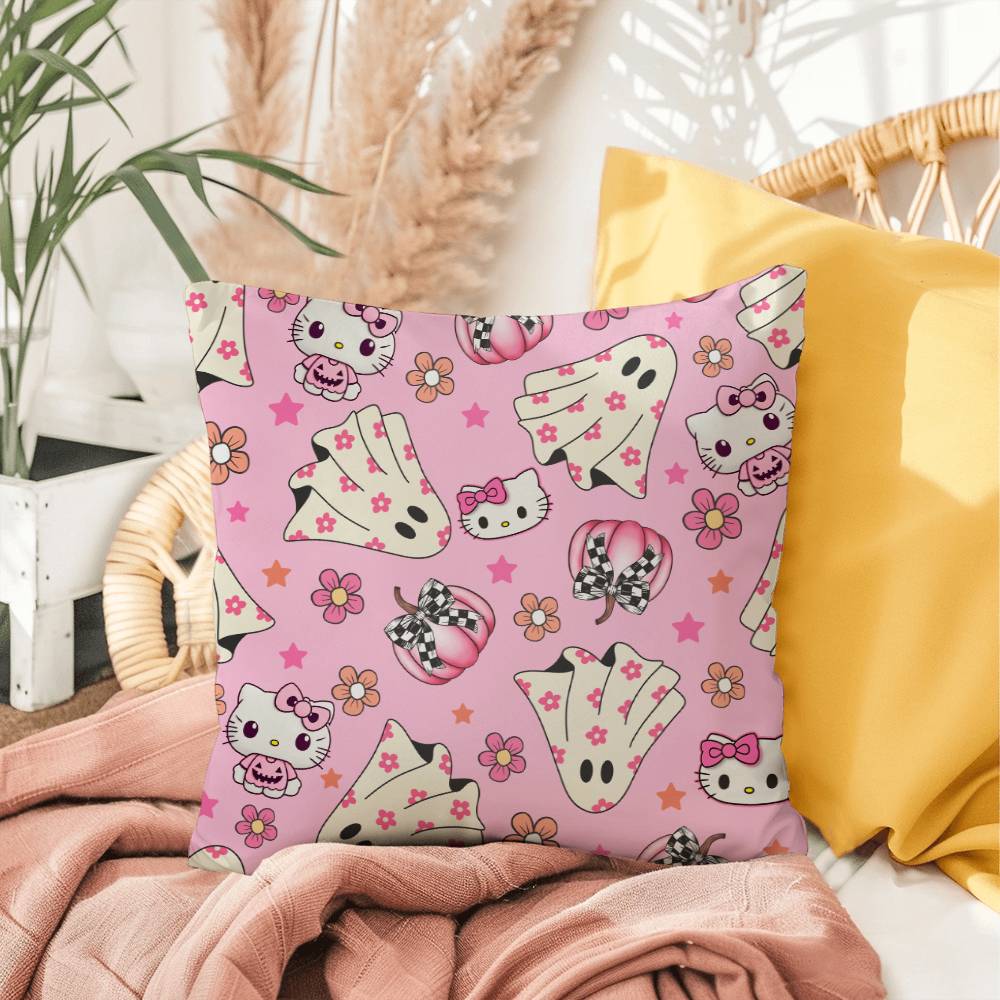 Hello Kitty Pink Halloween Pillow