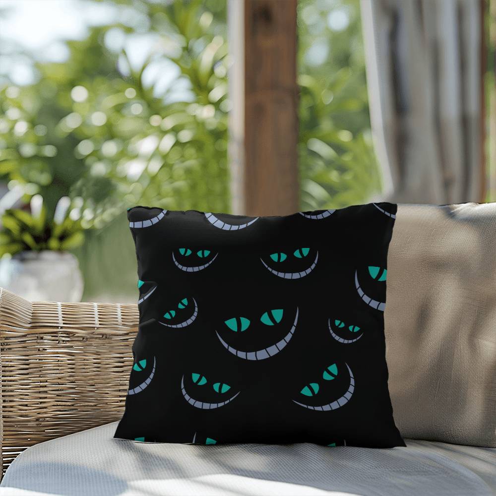 Halloween Pumpkin blue smile in Dark Pillow