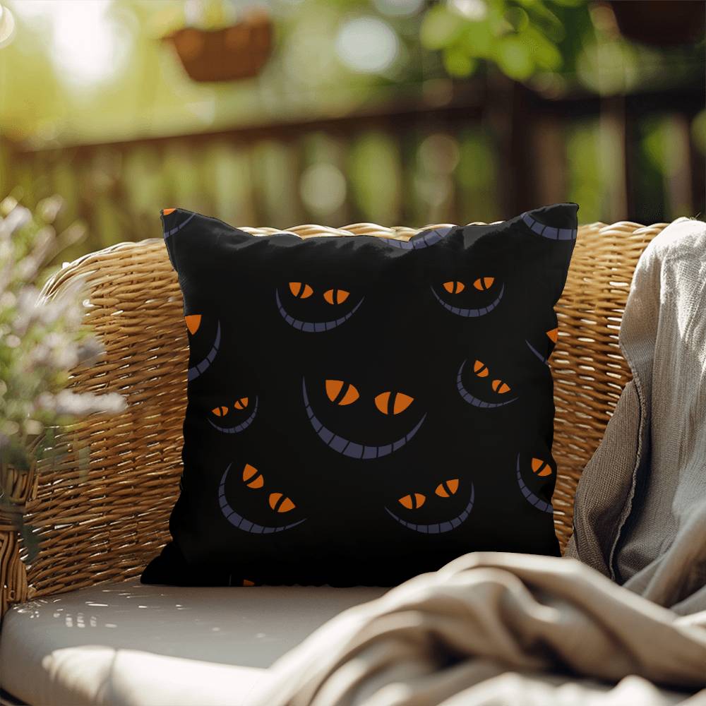 Halloween Pumpkin Smile in Dark Pillow