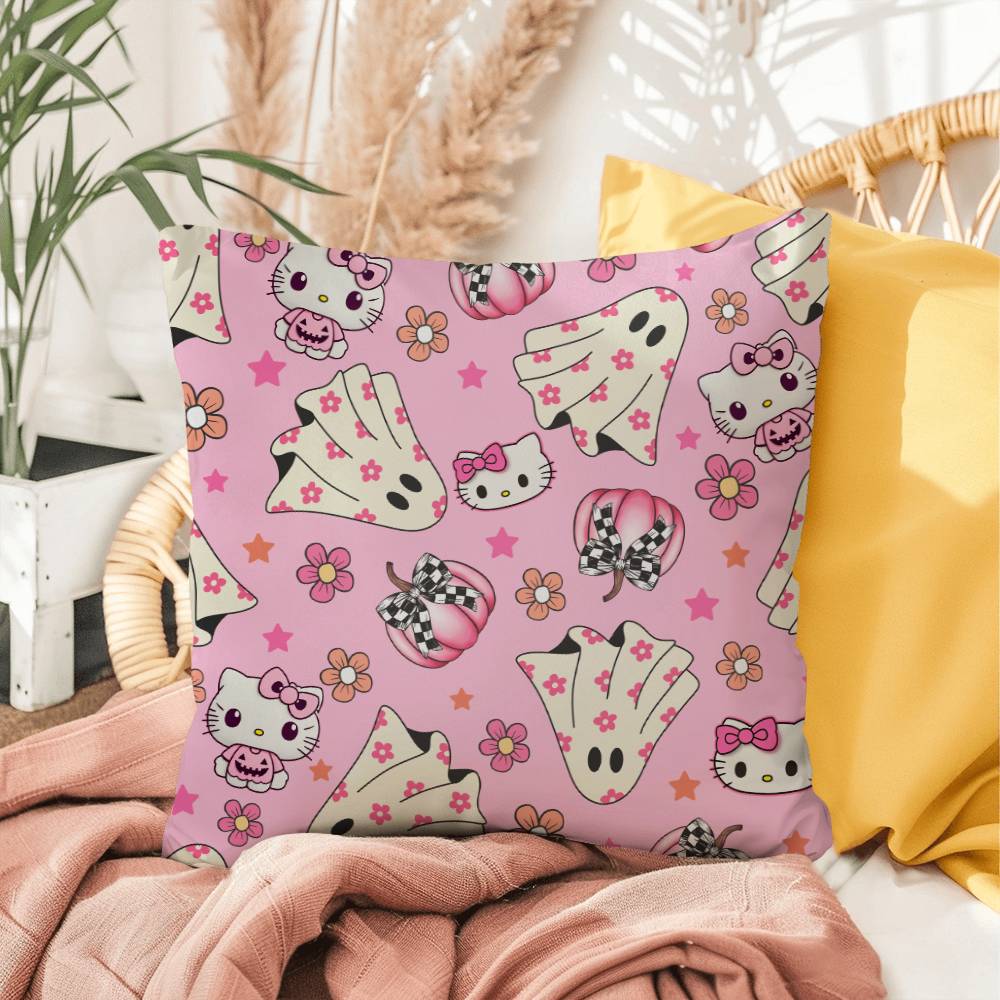 Hello Kitty Pink Halloween Pillow