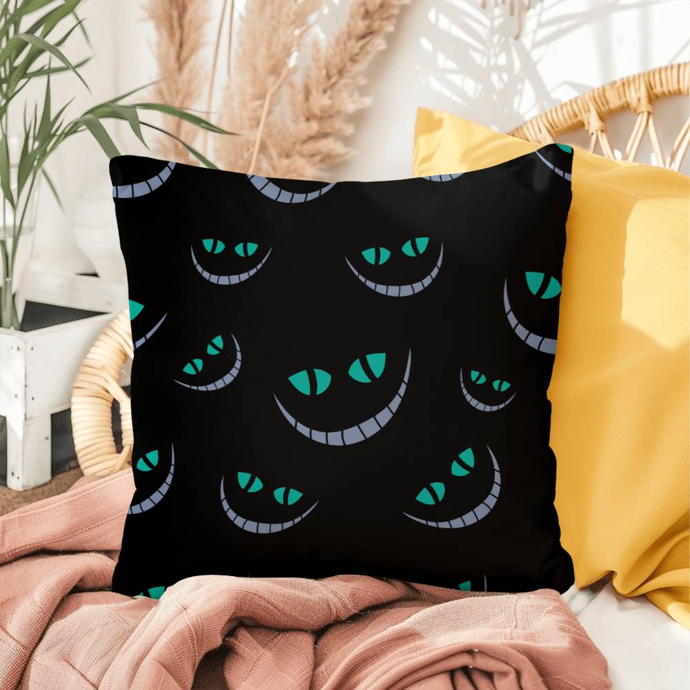 Halloween Pumpkin blue smile in Dark Pillow