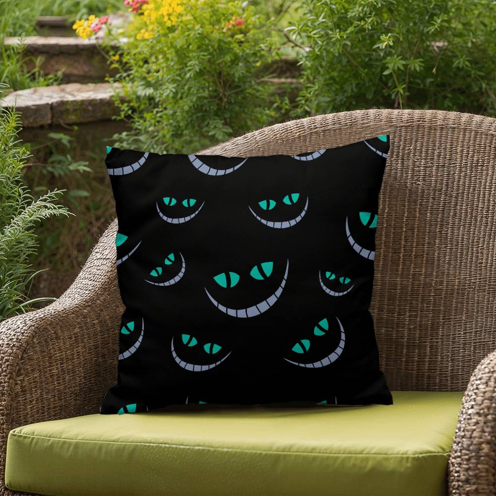 Halloween Pumpkin blue smile in Dark Pillow