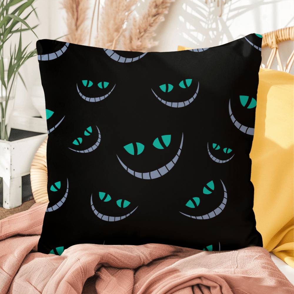 Halloween Pumpkin blue smile in Dark Pillow