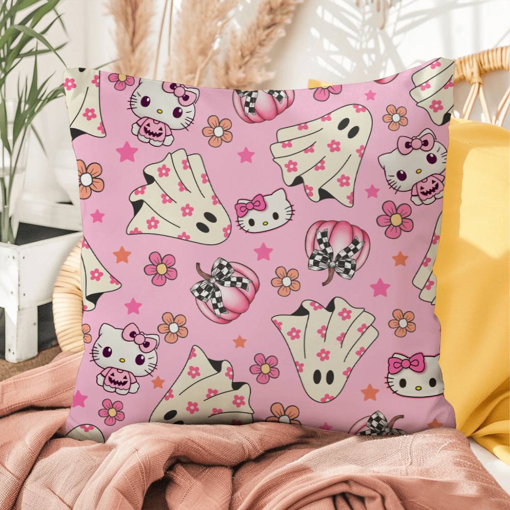 Hello Kitty Pink Halloween Pillow