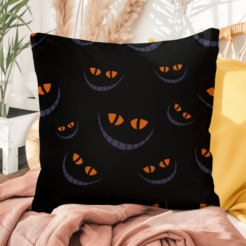 Halloween Pumpkin Smile in Dark Pillow