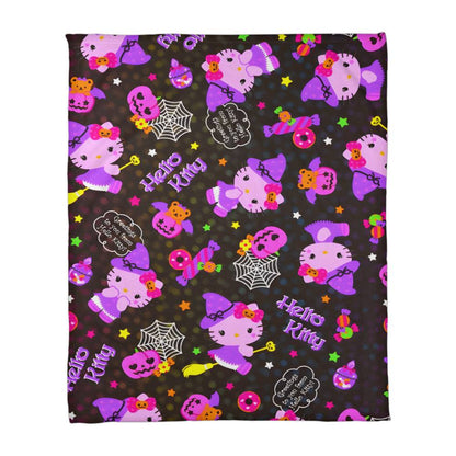 Coral Fleece Hello Kitty Halloween Dark Blanket