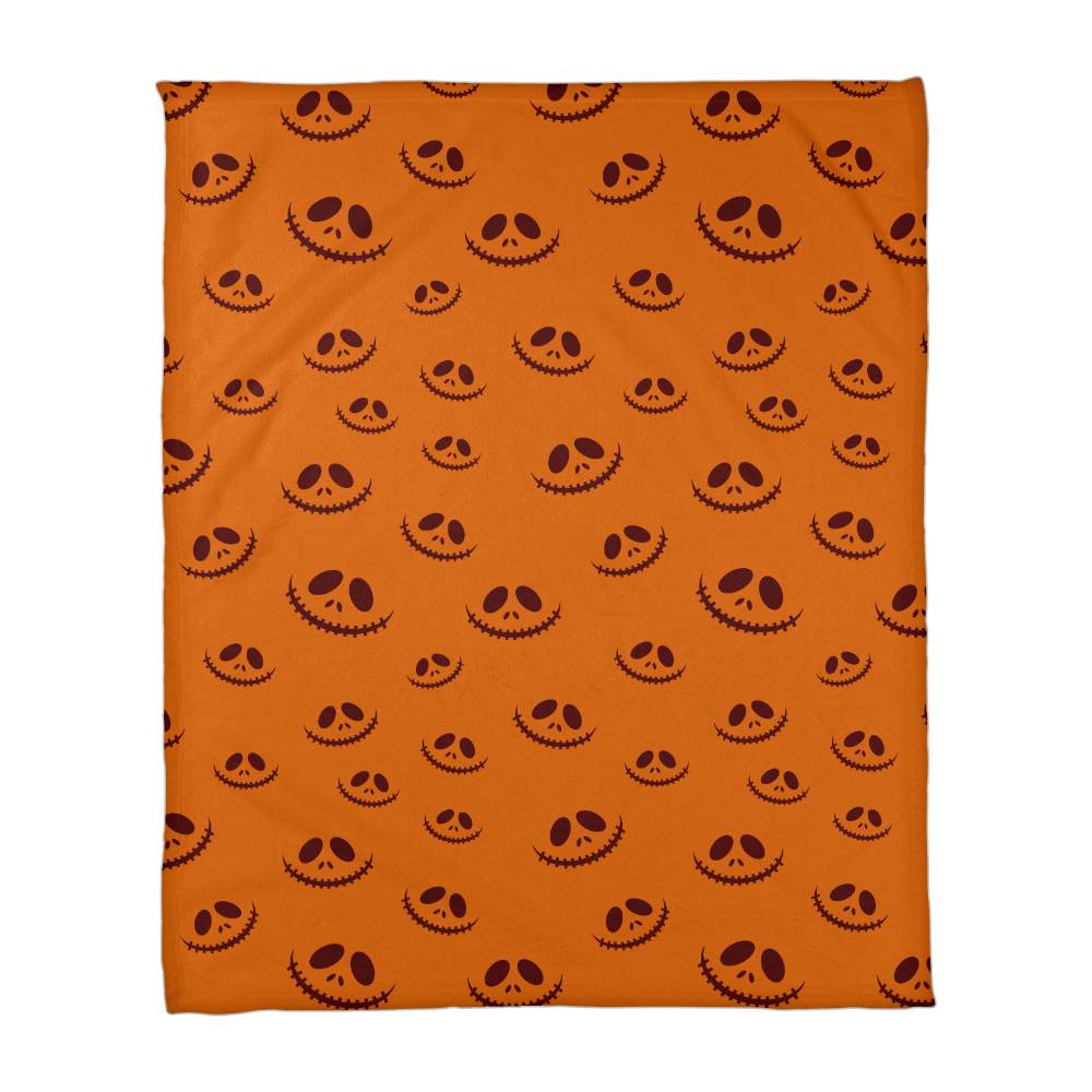 Coral Fleece Halloween Face Blanket