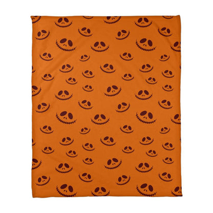 Coral Fleece Halloween Face Blanket