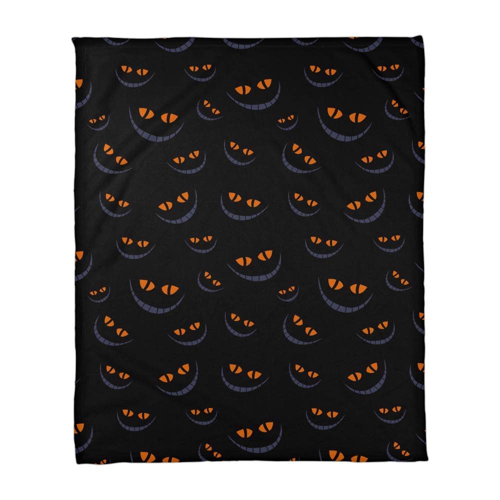 Coral Fleece Halloween Dark Smile Blanket