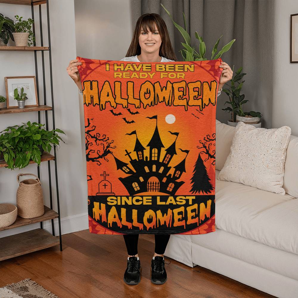 Coral Fleece Blanket Ready for Halloween