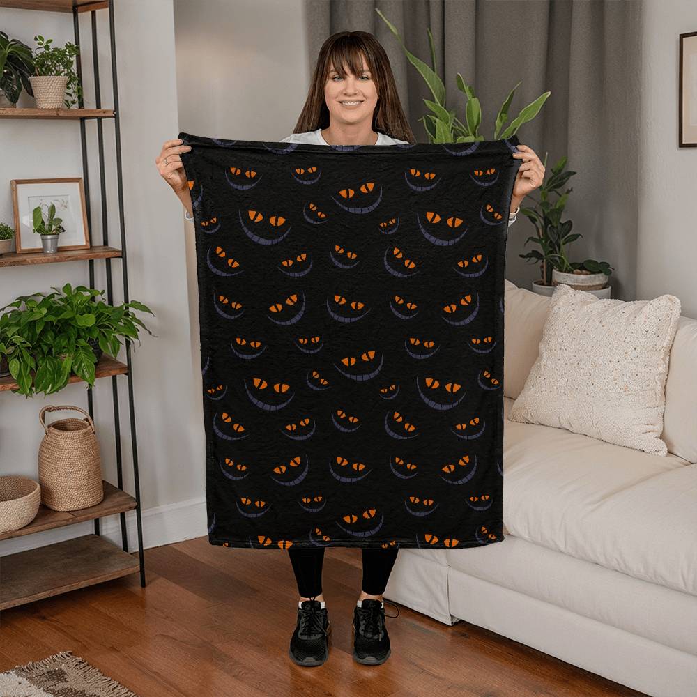 Coral Fleece Halloween Dark Smile Blanket