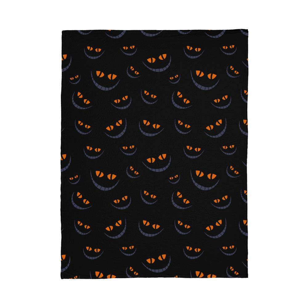 Coral Fleece Halloween Dark Smile Blanket