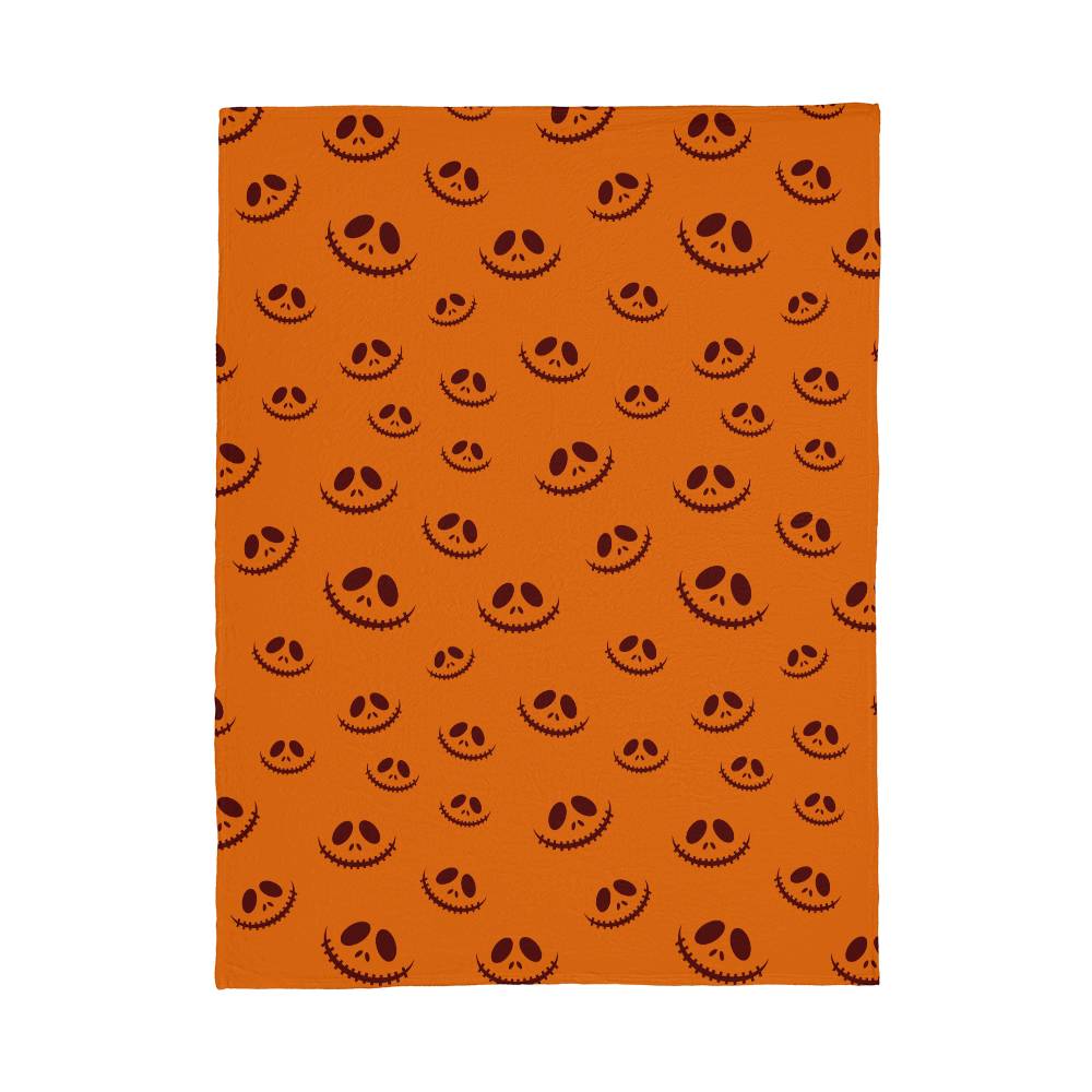 Coral Fleece Halloween Face Blanket