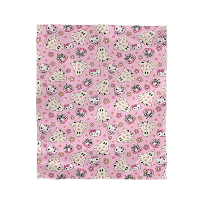 Mink Touch Fleece Hello Kitty Pink Halloween Blanket