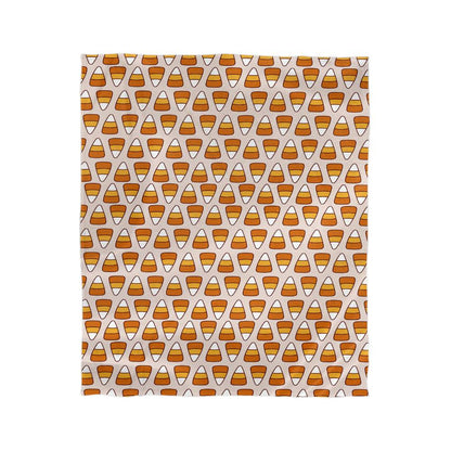 Mink Touch Fleece Blanket Halloween Orange Candies