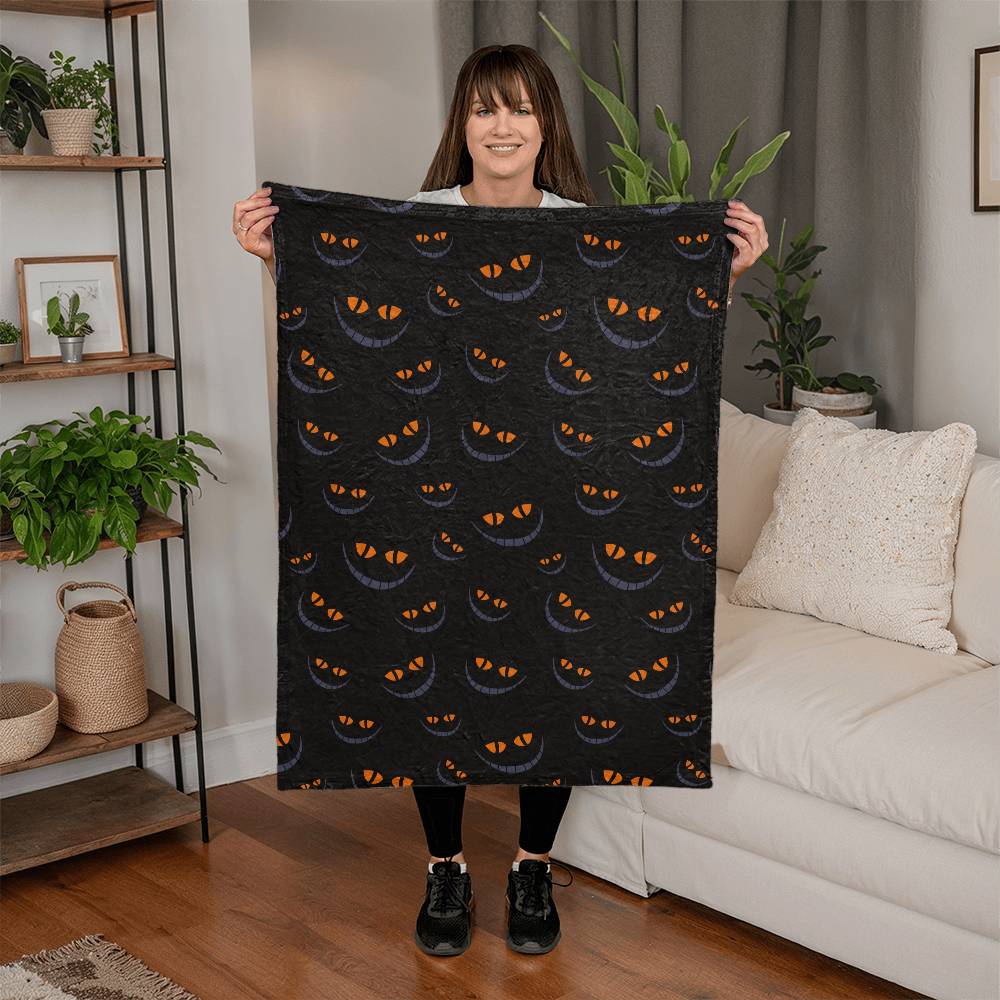 Mink Touch Fleece Halloween Dark Smile Blanket