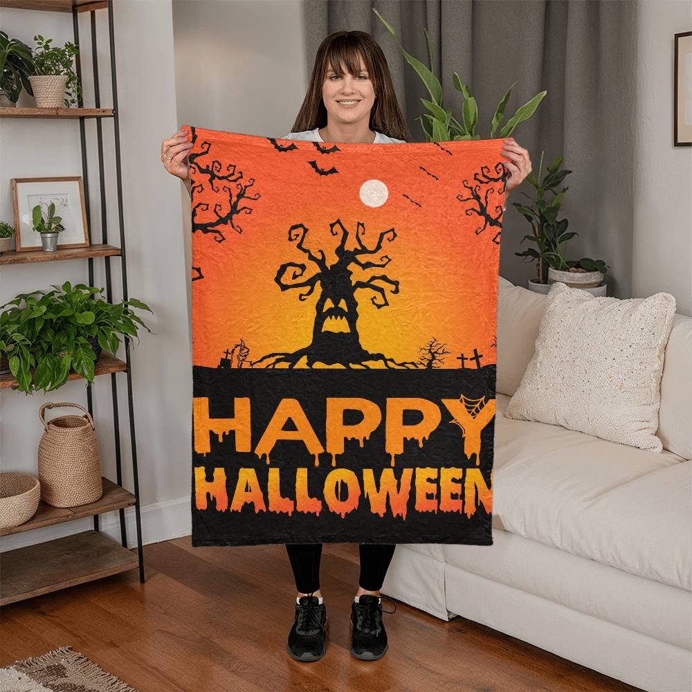 Mink Touch Fleece Blanket Happy Halloween