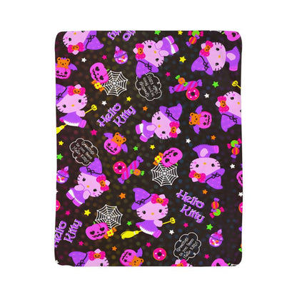 Sherpa Fleece Hello Kitty Halloween Dark Blanket