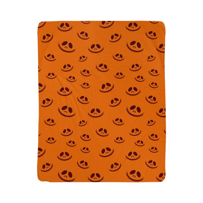 Sherpa Fleece Halloween Face Blanket