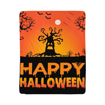 Sherpa Fleece Blanket Happy Halloween