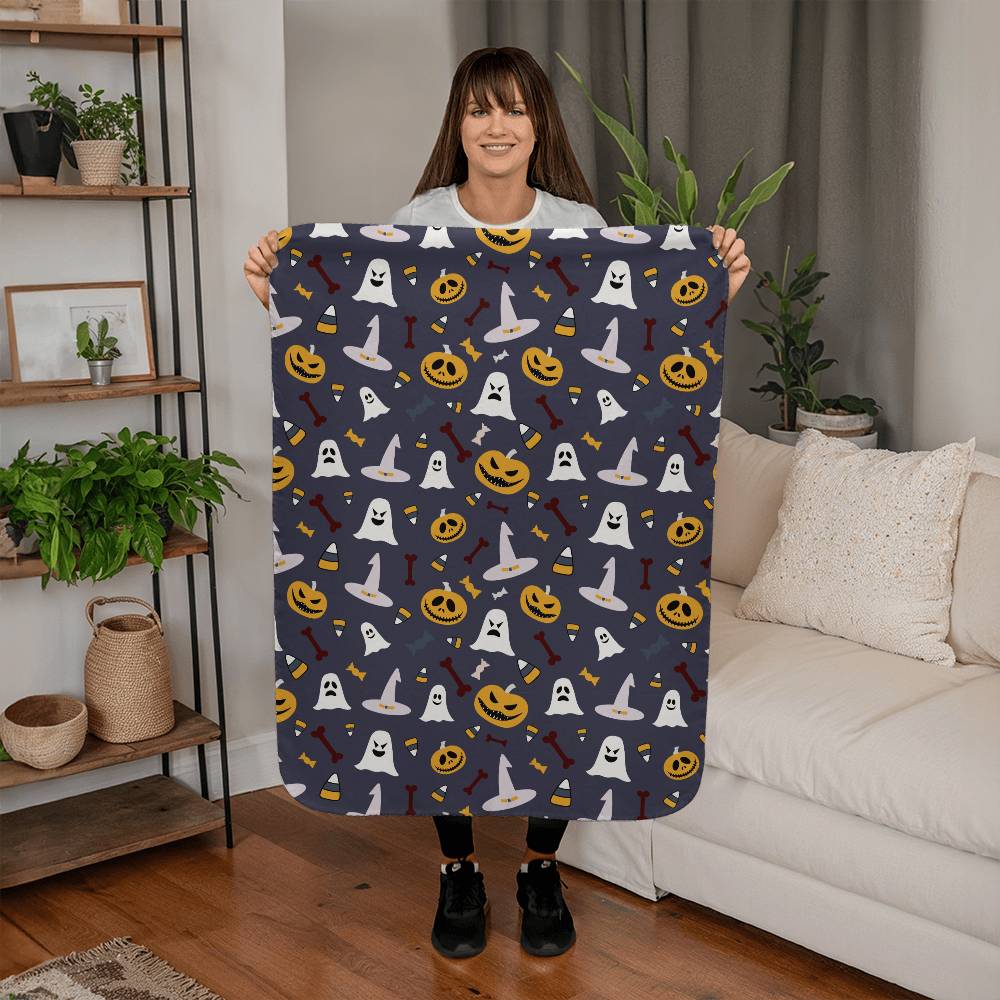 Sherpa Fleece Halloween Dark Party Blanket