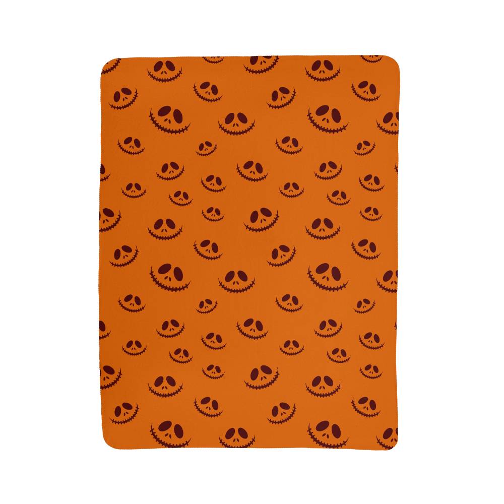 Sherpa Fleece Halloween Face Blanket