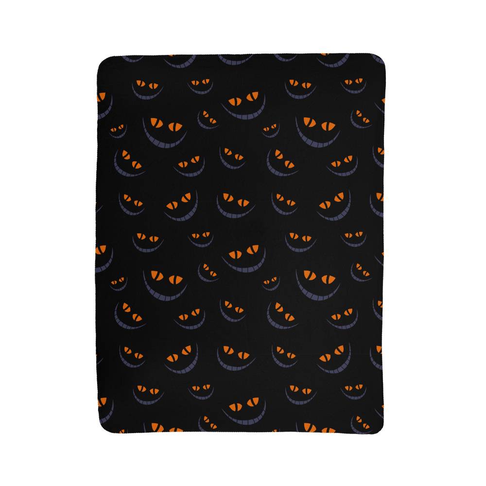 Sherpa Fleece Halloween Dark Smile Blanket