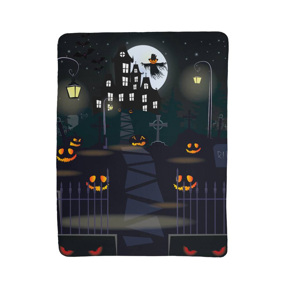 Sherpa Fleece Blanket Halloween Night