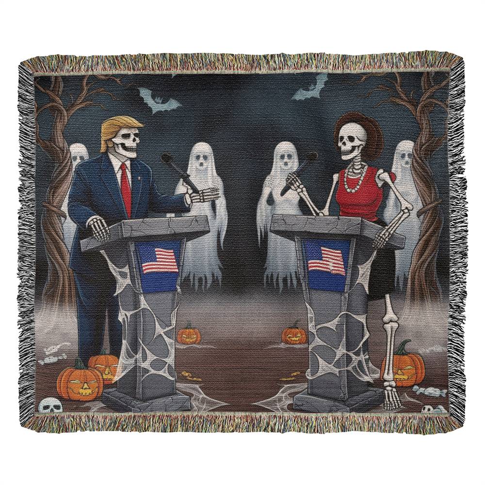 Halloween Debate of the Year Heirloom Woven Blanket