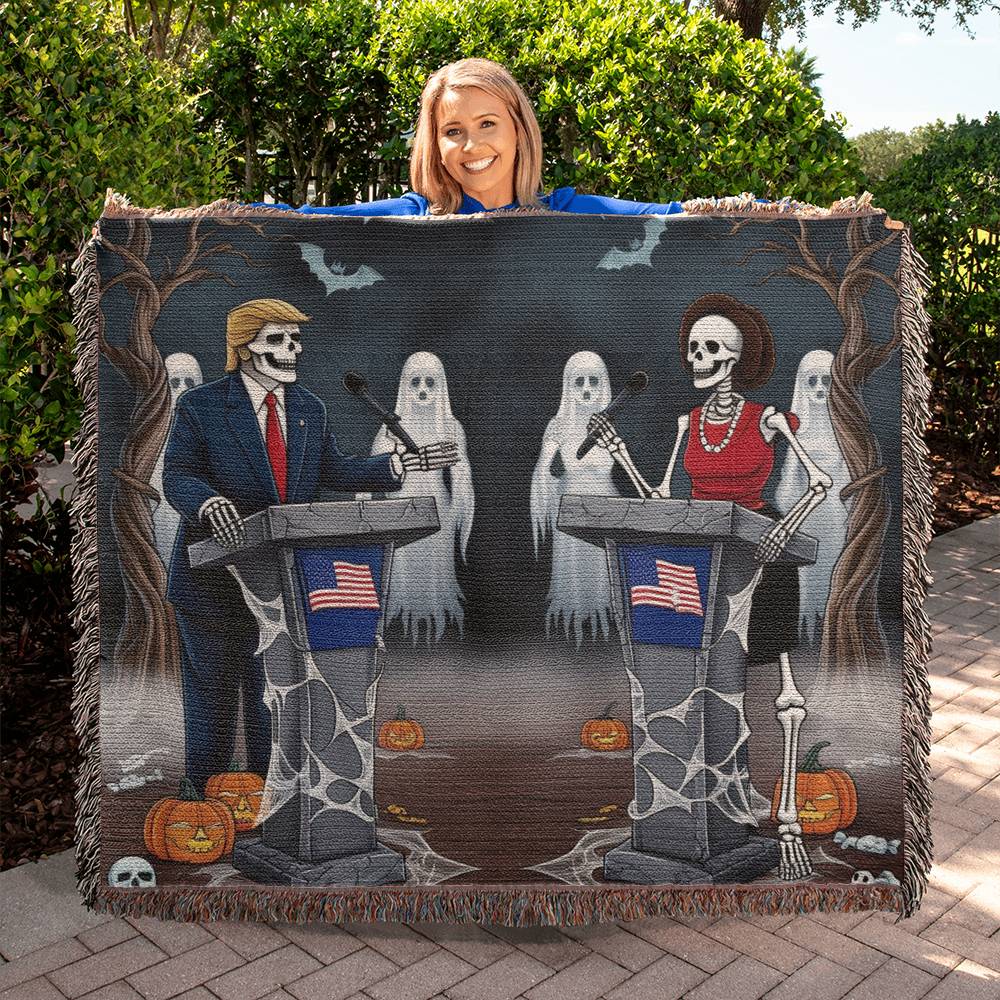 Halloween Debate of the Year Heirloom Woven Blanket